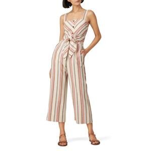 Saylor Cream and Orange Ilhan Jumpsuit Size XS